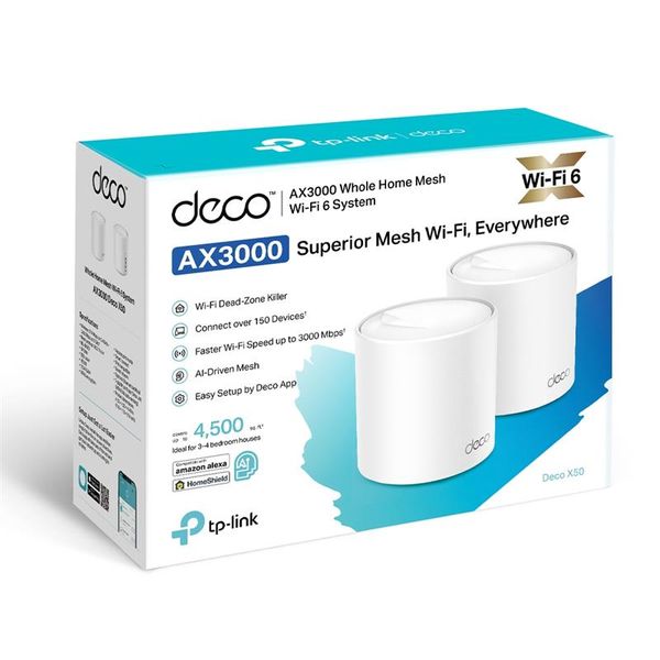 WiFi Mesh система TP-Link Deco X50(2-pack) Deco X50(2-pack) фото