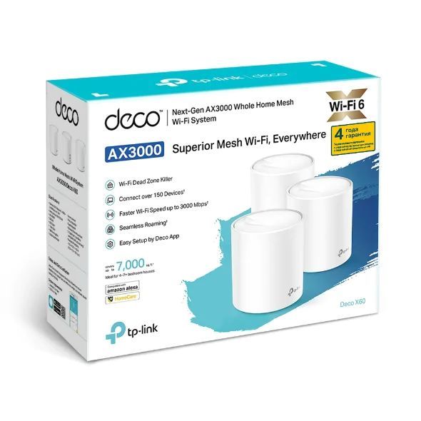 WiFi Mesh система TP-Link Deco X60(3-pack) Deco X60(3-pack) фото