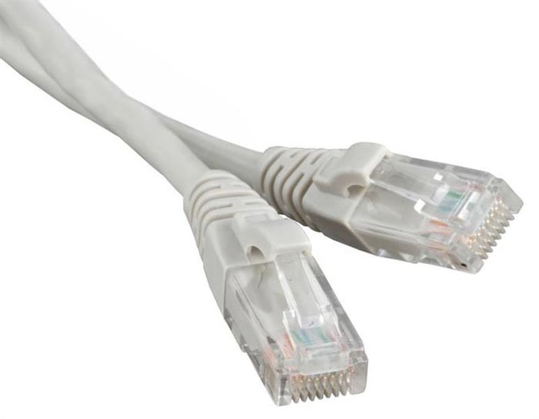 Патч-корд литий, UTP, RJ45, Cat.5e, 10m, сірий 9167 фото