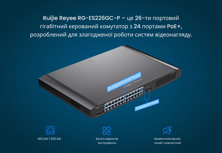 Комутатор Ruijie Reyee RG-ES226GC-P RG-ES226GC-P фото