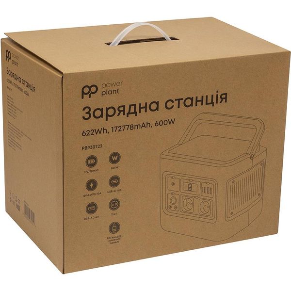 Зарядна станція PowerPlant 622Wh, 172778mAh, 600W (PB930722) PB930722 фото