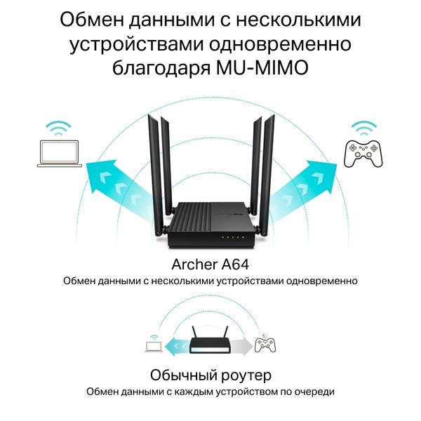 Бездротовий маршрутизатор TP-Link Archer A64 Archer A64 фото