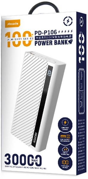 Універсальна мобільна батарея Proda PD-P106 30000mAh White (PD-P106-WH) PD-P106-WH фото