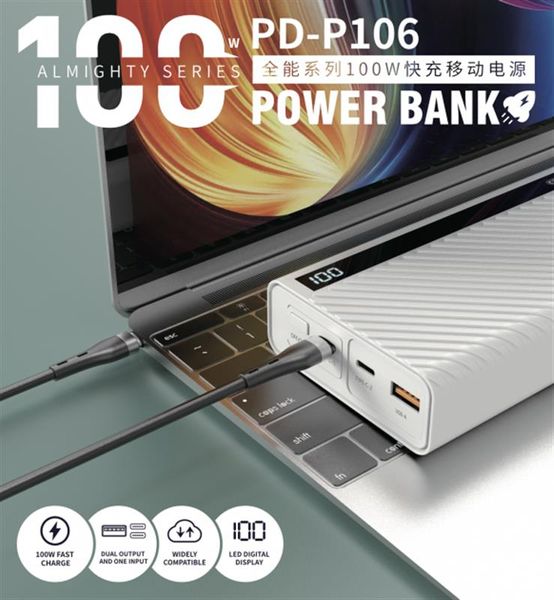 Універсальна мобільна батарея Proda PD-P106 30000mAh White (PD-P106-WH) PD-P106-WH фото