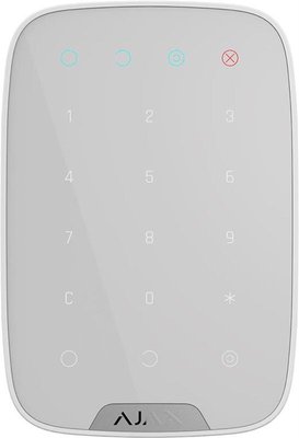 Бездротова сенсорна клавіатура Ajax KeyPad White (8706.12.WH1) 8706.12.WH1 фото