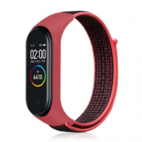 Ремінець BeCover Nylon Style для Xiaomi Mi Smart Band 5/Mi Smart Band 6 Black/Red (705416) 705416 фото