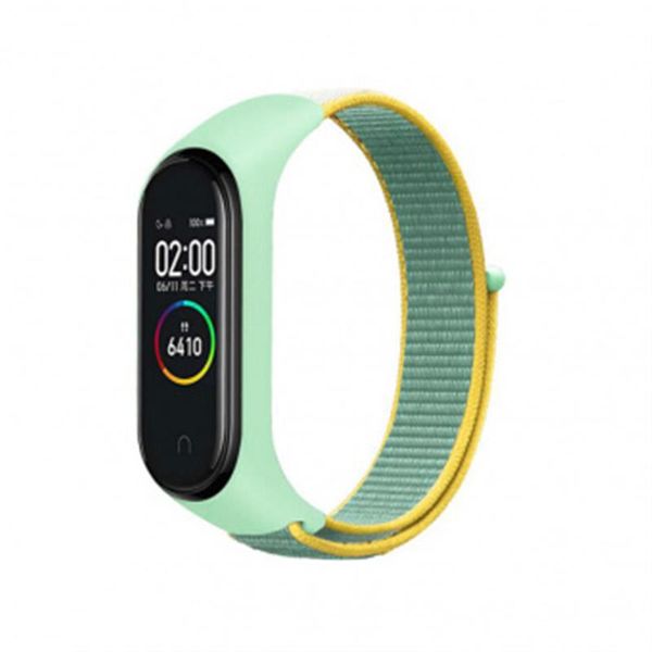 Ремінець BeCover Nylon Style для Xiaomi Mi Smart Band 5/Mi Smart Band 6 Green/Yellow (705420) 705420 фото