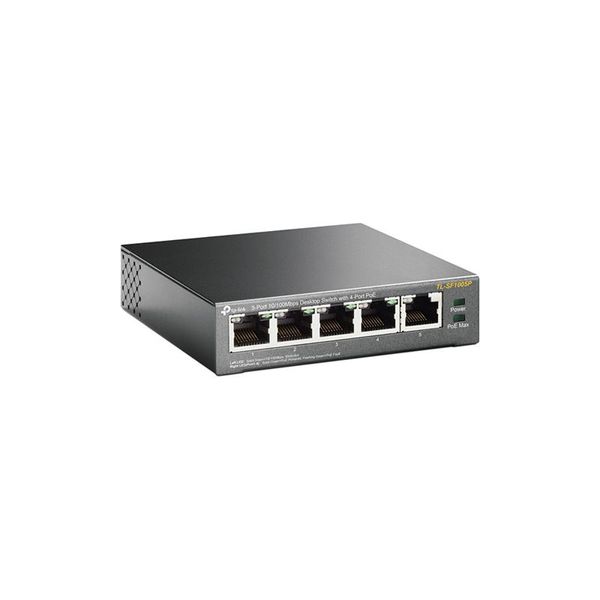 Комутатор TP-Link TL-SF1005P (1хFE, 4xFe PoE, max 53W) TL-SF1005P фото