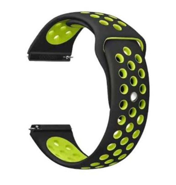 Ремінець BeCover Nike Style для Xiaomi Amazfit Bip/Bip Lite/Bip S Lite/GTR 42mm/GTS/TicWatch S2/TicWatch E Black-Yellow (705706) 705706 фото