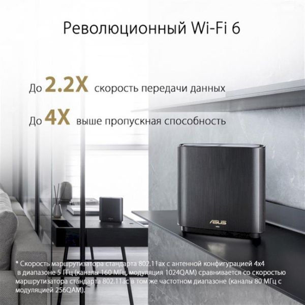 Wi-Fi Mesh система Asus ZenWiFi XT8 V2 Black 2pk (90IG0590-MO3A20) 90IG0590-MO3A20 фото