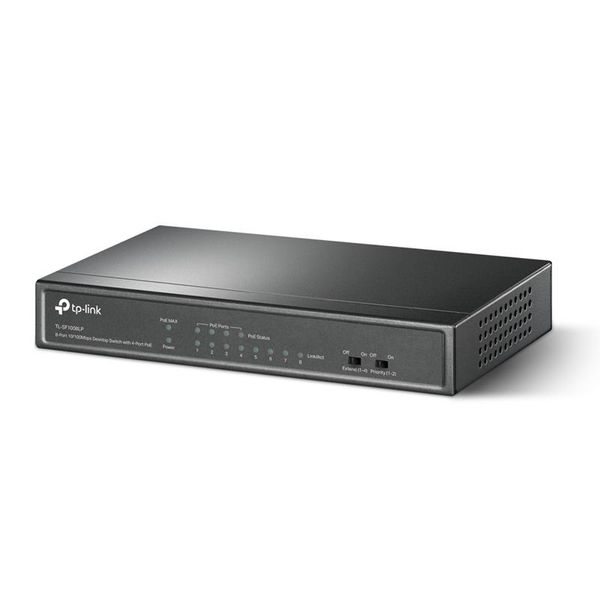 Комутатор TP-Link TL-SF1008LP (4хFE, 4xFE PoE+, max PoE 41W) TL-SF1008LP фото