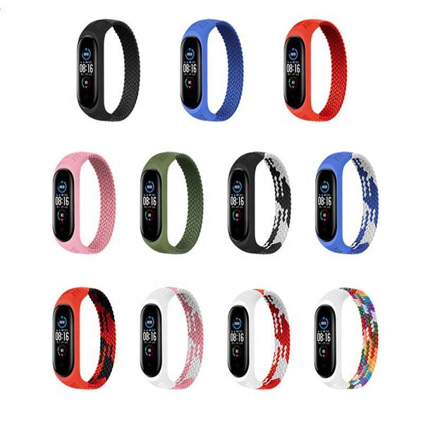 Ремінець BeCover Elastic Nylon Style для Xiaomi Mi Smart Band 5/Mi Smart Band 6 Size M Pink/White (706153) 706153 фото