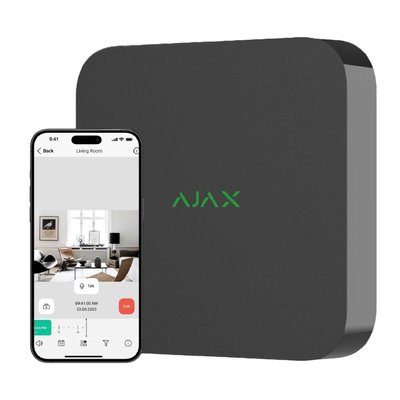 Ajax NVR (16ch) (8EU) black Сетевой видеорегистратор 30456 фото